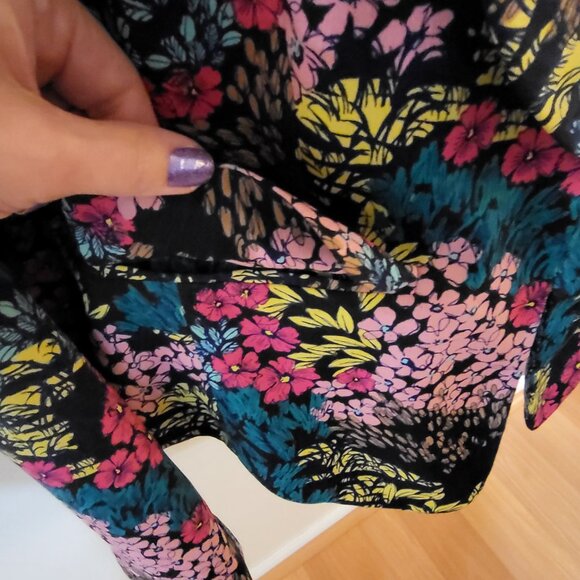 BISOU BISOU Women's XL Floral Blazer Jacket Multicolor - Picture 4 of 10